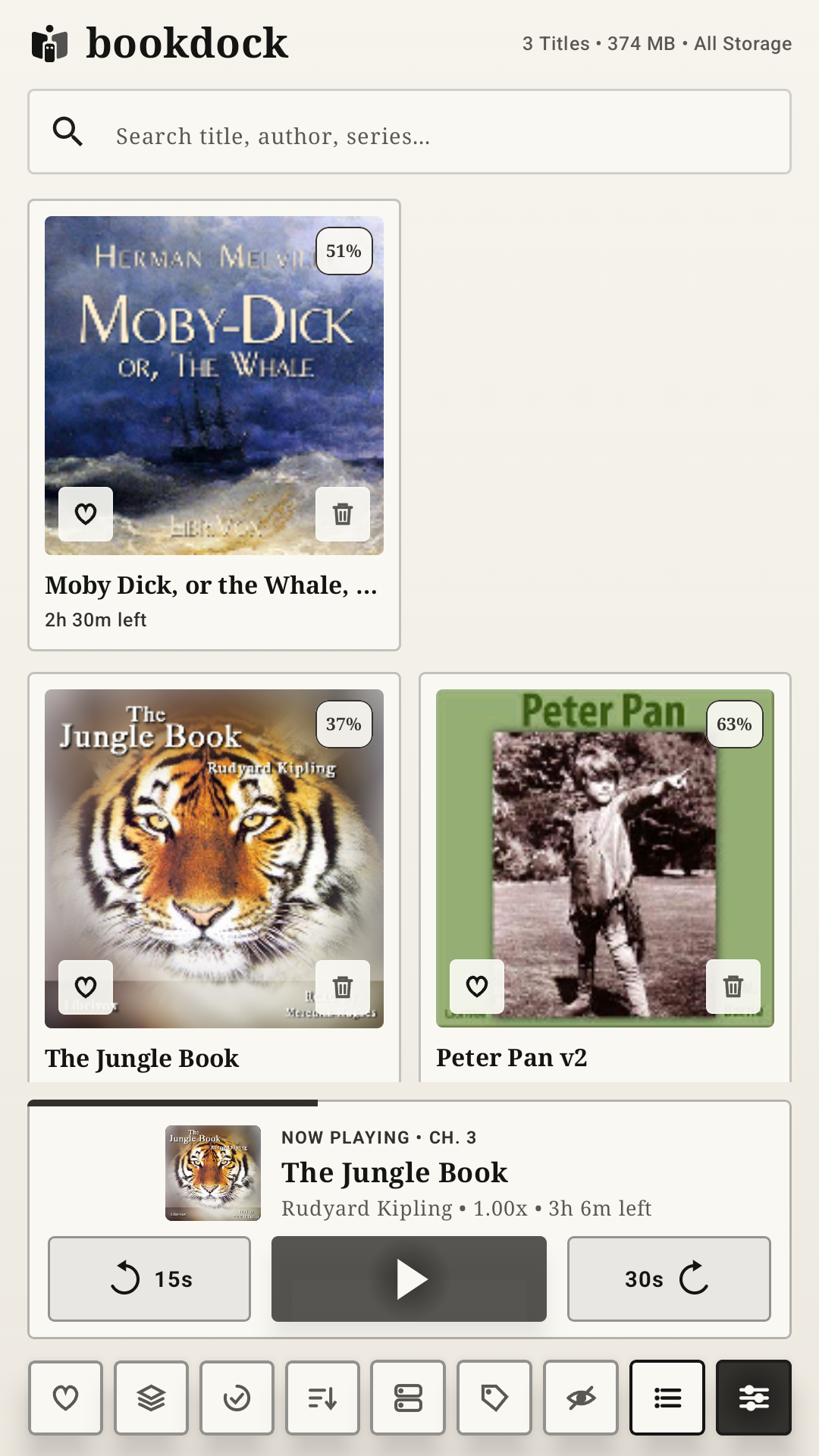 BookDock Cover Grid View on Android Phone